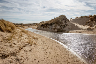 Walking through the slufter valley on the wadden island of texel, the netherlands