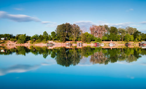 Scenic view of river against sky