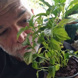 Close-up portrait of man