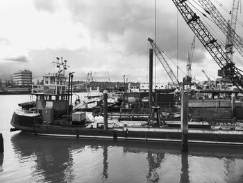 Boats in harbor