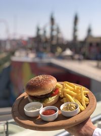 Close-up of food on table