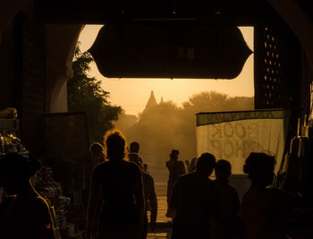 Woman looking at sunset