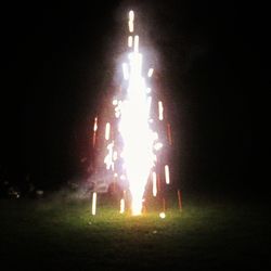 Fire in dark room