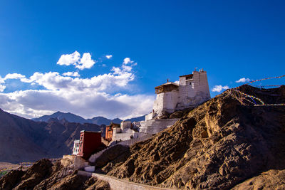 Buildings against blue sky