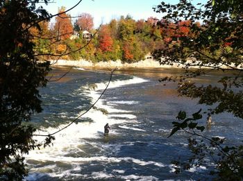 River with trees in background