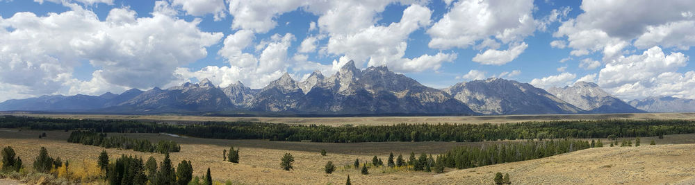 Panoramic view of landscape against sky