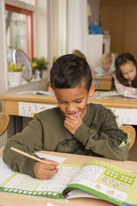 Boy in classroom