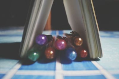 Close-up of balls on table