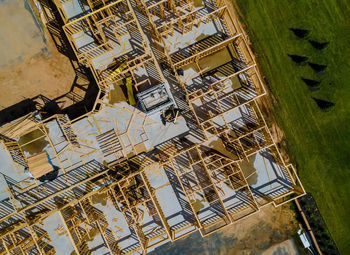 Low angle view of building at construction site