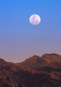 Scenic view of mountains against clear sky