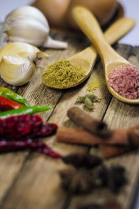 Close-up of chopped fruits on cutting board