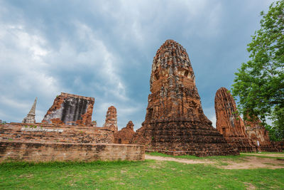 View of temple against cloudy sky