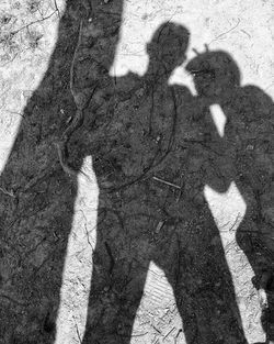 Shadow of people on street