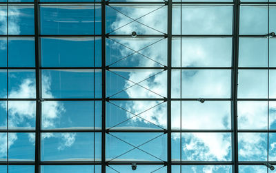 Low angle view of skylight against sky