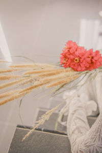 Close-up of flower bouquet on table
