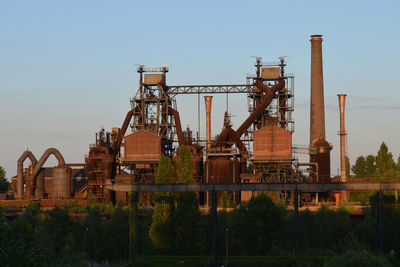 Factory against clear sky