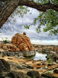 Scenic view of landscape against sky