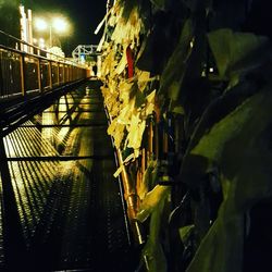 Close-up of illuminated city at night