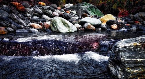 Rocks in water