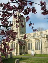 Building with flowers in foreground