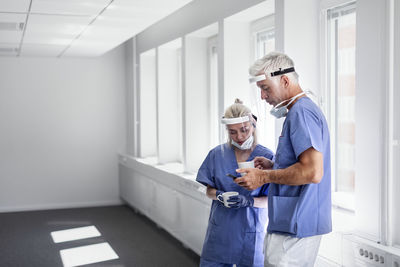 Doctors wearing personal protective equipment