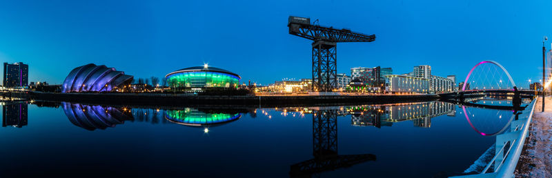 Reflection of buildings in water