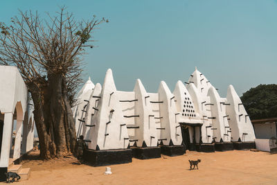 Panoramic view of a temple against clear sky