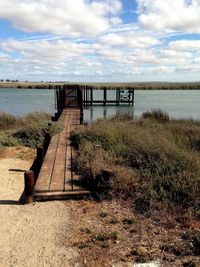 Pier on lake