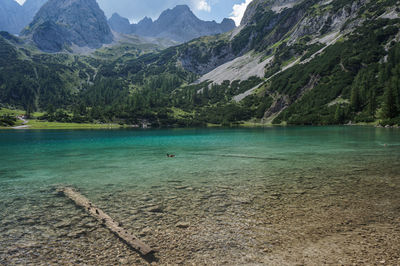 Scenic view of seebensee lake