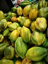 Close-up of fruits for sale at market stall