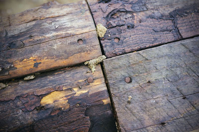 Full frame shot of weathered wood