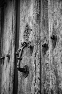 Close-up of closed door