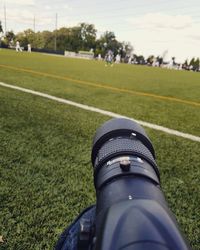 Low section of man on field