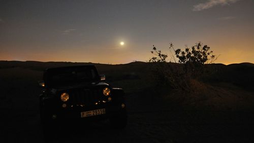 Scenic view of landscape at sunset