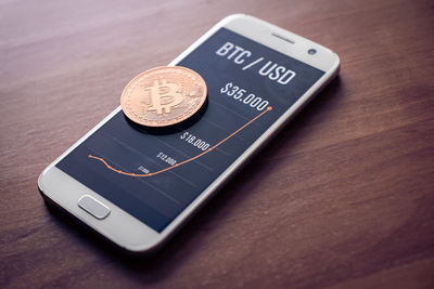 High angle view of text on table