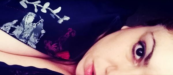 Close-up of woman with hands