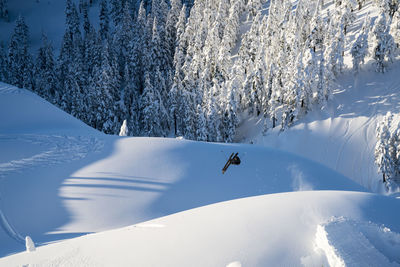 Man skiing in backcountry at mt. baker, washington