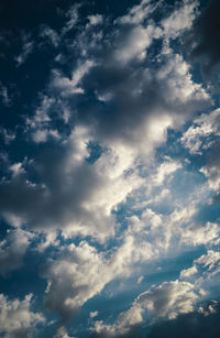 Low angle view of clouds in sky