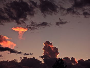 Low angle view of cloudy sky