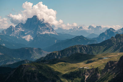 Val cordevole view from sass pordoi - alto adige sudtirol - italy