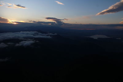 Scenic view of dramatic sky during sunset