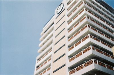 Low angle view of building against clear sky