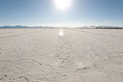 Scenic view of desert against sky