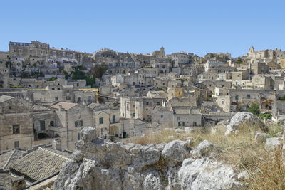 Impression around matera in the region of basilicata in southern italy