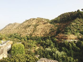 Scenic view of rocky mountains