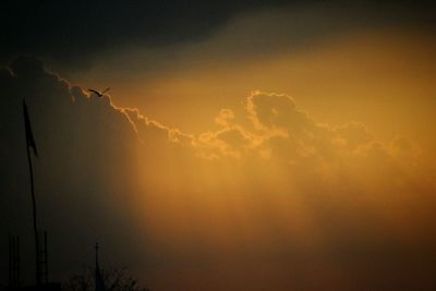 Low angle view of sky during sunset