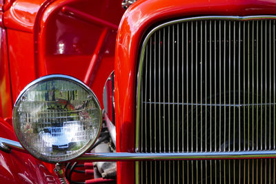 Full frame shot of red car