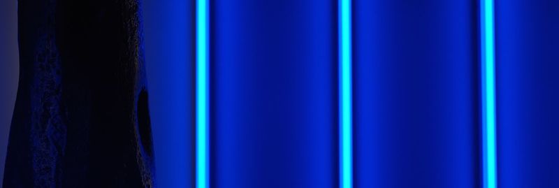Full frame shot of blue curtain