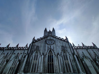 Low angle view of historic building against sky