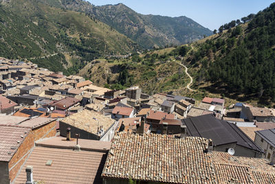 High angle view of townscape